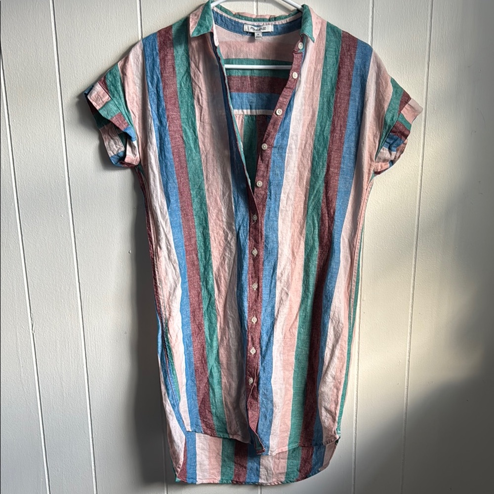 Madewell Central Shirtdress in Flagstaff Stripe